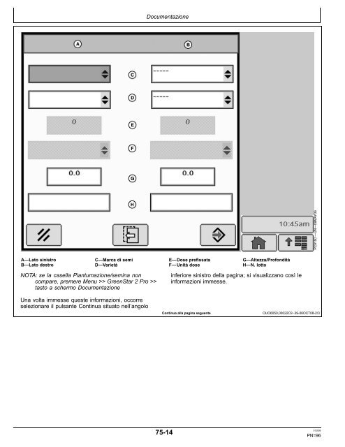 Display GS2— Applicazioni base - StellarSupport - John Deere