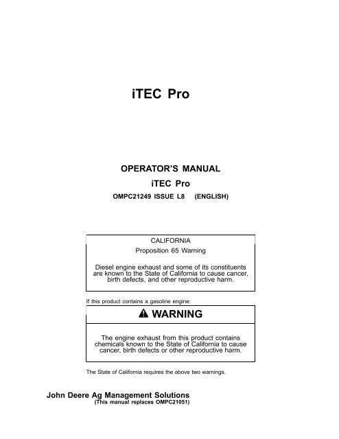 iTEC Pro - StellarSupport - John Deere