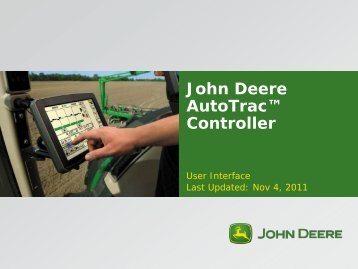 AutoTrac Controller User Interface - StellarSupport - John Deere