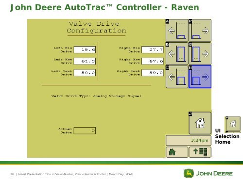 AutoTrac Controller User Interface - StellarSupport - John Deere