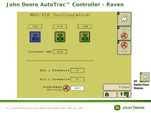 AutoTrac Controller User Interface - StellarSupport - John Deere