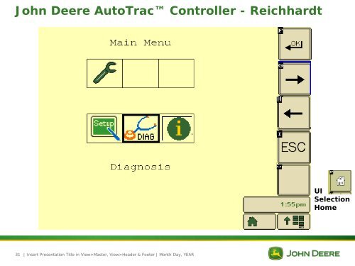 AutoTrac Controller User Interface - StellarSupport - John Deere