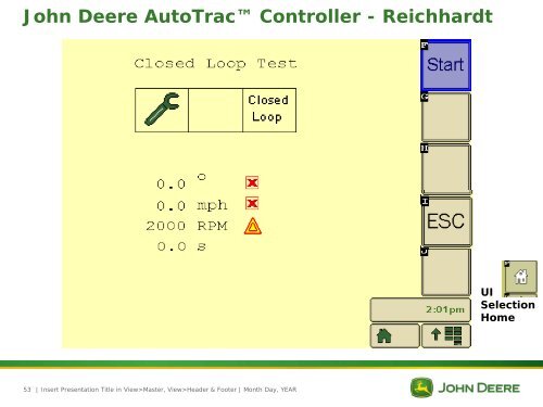 AutoTrac Controller User Interface - StellarSupport - John Deere