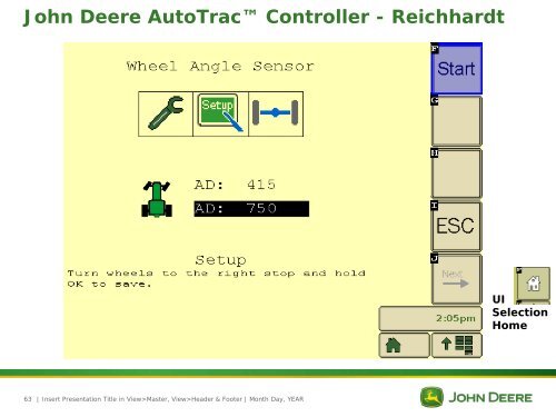 AutoTrac Controller User Interface - StellarSupport - John Deere