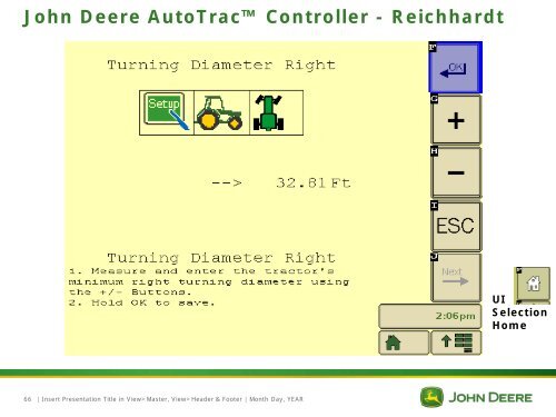 AutoTrac Controller User Interface - StellarSupport - John Deere