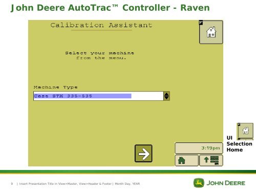 AutoTrac Controller User Interface - StellarSupport - John Deere