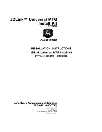 JDLink™ Universal MTG Install Kit - StellarSupport - John Deere