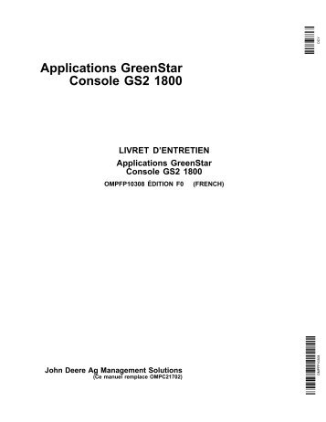 Applications GreenStar Console GS2 1800 - StellarSupport - John ...