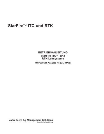 StarFire™ iTC und RTK - StellarSupport - John Deere