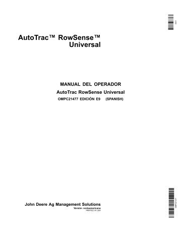 AutoTrac RowSense Universal - StellarSupport - John Deere