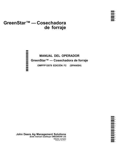 GreenStar™ — Cosechadora de forraje - StellarSupport - John Deere