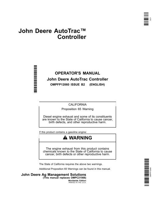John Deere AutoTrac™ Controller - StellarSupport - John Deere
