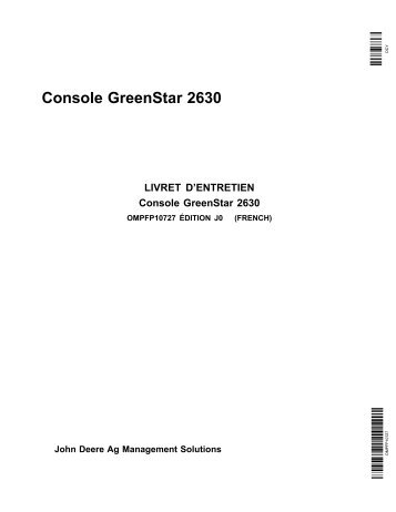 Console GreenStar 2630 - StellarSupport - John Deere