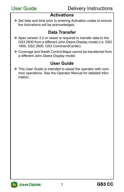 Gs3 Command Center User Guide Stellarsupport John Deere Gs3 Command Center User Guide Stellarsupport John Deere