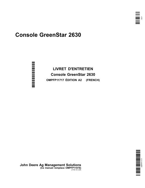 Console GreenStar 2630 - StellarSupport - John Deere