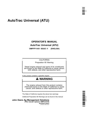 AutoTrac Universal (ATU) - StellarSupport - John Deere