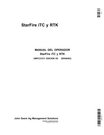 StarFire iTC y RTK - StellarSupport - John Deere