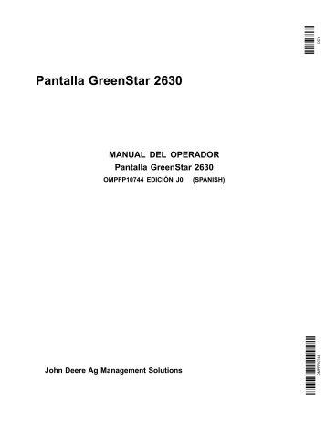 Pantalla GreenStar 2630 - StellarSupport - John Deere