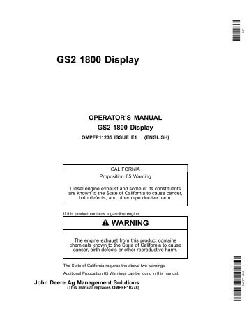 Installing the GS2 1800 Display - StellarSupport - John Deere