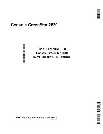 Console GreenStar 2630 - StellarSupport - John Deere