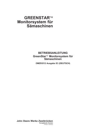 GreenStar Monitorsystem für Sämaschinen (1.68 MB; 10/2003)
