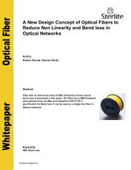 A New Design Concept of Optical Fibers to Reduce Non ... - Sterlite