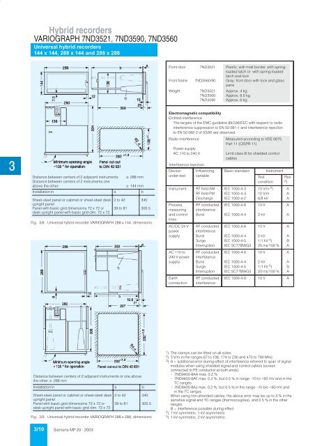 SIREC Recorders and Accessories Catalog MP 20 • 2003