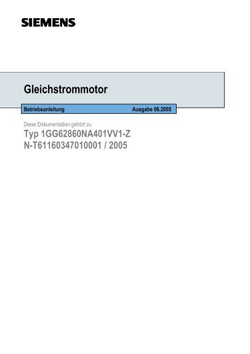 Gleichstrommotor - Siemens, s.r.o.