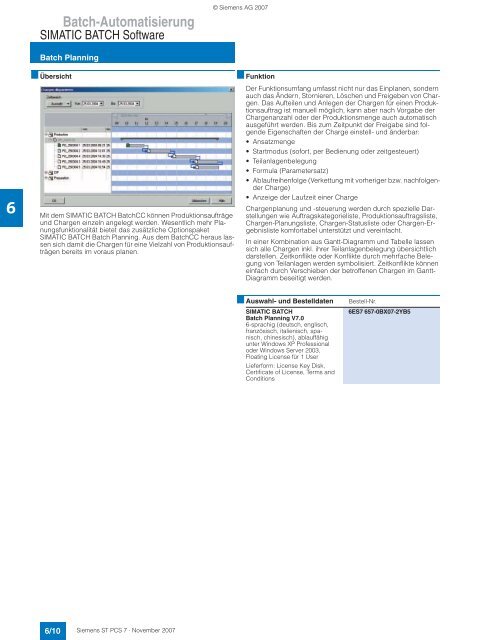 Prozessleitsystem SIMATIC PCS 7