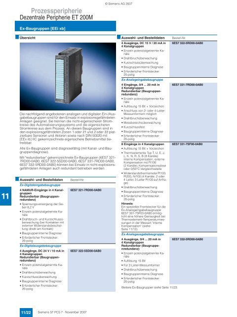 Prozessleitsystem SIMATIC PCS 7