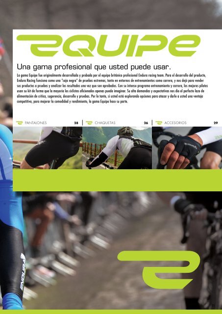 Ropa especializada en ciclismo