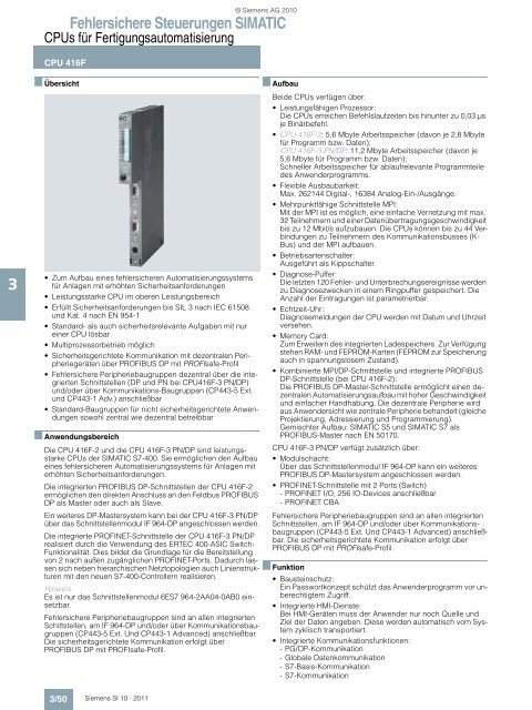 Katalog SI 10 2011, deutsch