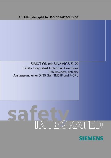 SIMOTION mit SINAMICS S120 Safety Integrated Extended Functions