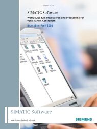 SIMATIC Software - Werkzeuge zum Projektieren und ...