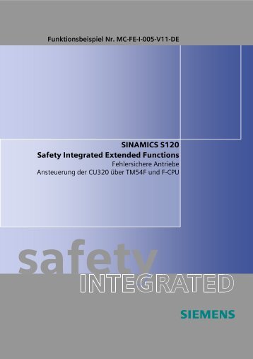 SINAMICS S120 Safety Integrated Extended Functions