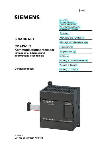 SIMATIC NET CP 243-1 IT Kommunikationsprozessor