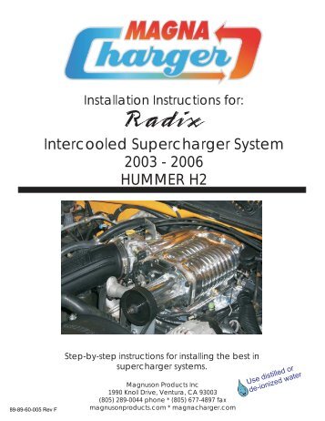 Intercooled Supercharger System 2003 - 2006 HUMMER H2 - Stillen