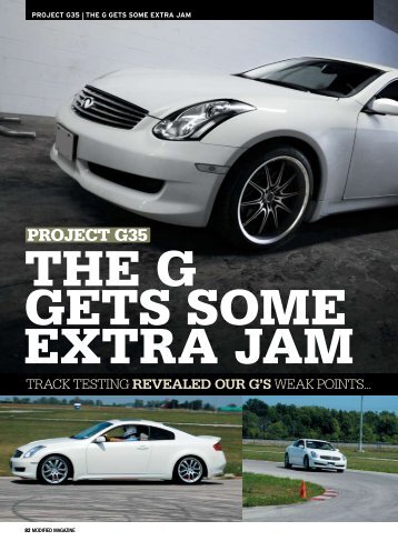 Project G35 The G Gets SoMe EXtrA JAM - Stillen