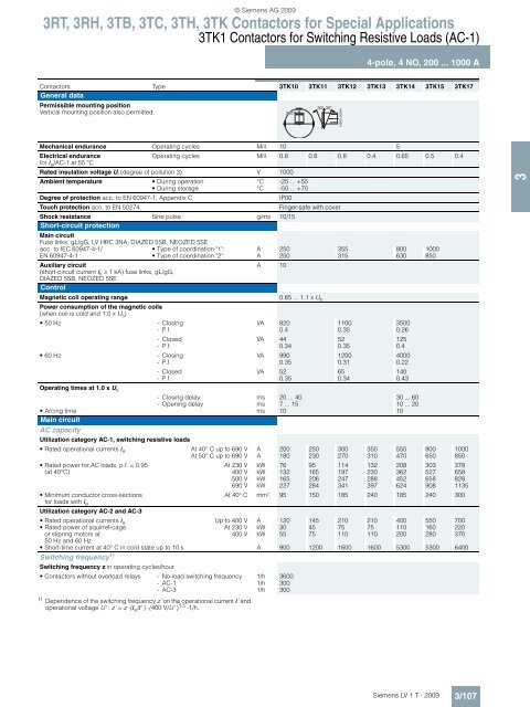 Catalog LV1 T 2009 Chapter 3 EN