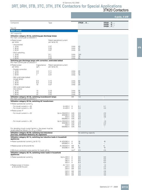 Catalog LV1 T 2009 Chapter 3 EN