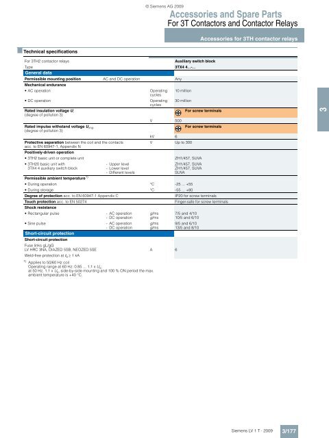 Catalog LV1 T 2009 Chapter 3 EN