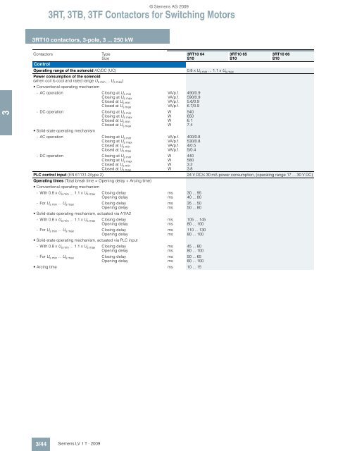 Catalog LV1 T 2009 Chapter 3 EN