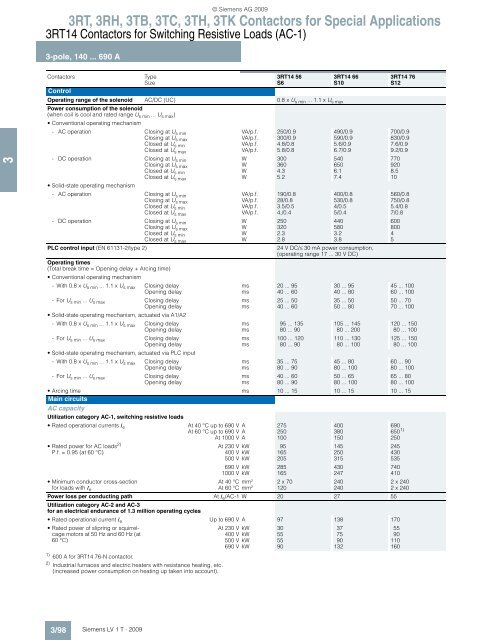 Catalog LV1 T 2009 Chapter 3 EN