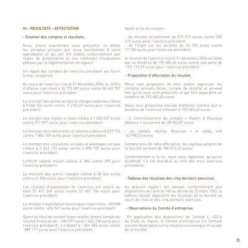 OUVERTURE MONOBLOC rapport annuel