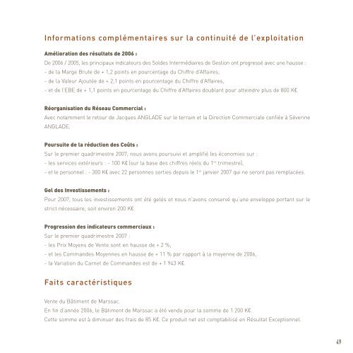 OUVERTURE MONOBLOC rapport annuel