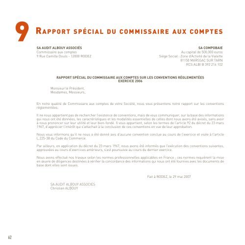 OUVERTURE MONOBLOC rapport annuel