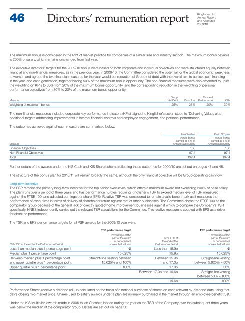 Download full Annual Report and Accounts - Kingfisher