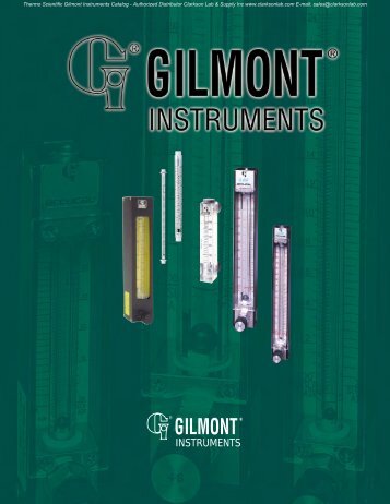 Thermo Scientific Gilmont Instruments Catalog - Clarkson ...