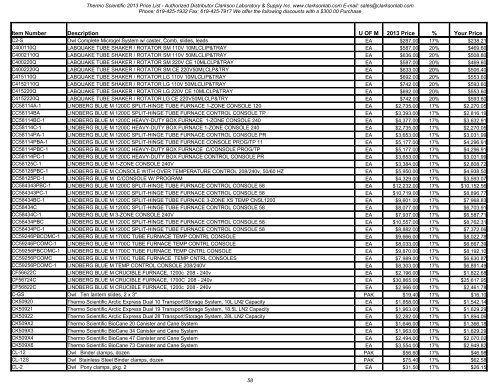 Thermo Scientific 2013 Price List - Clarkson Laboratory and Supply