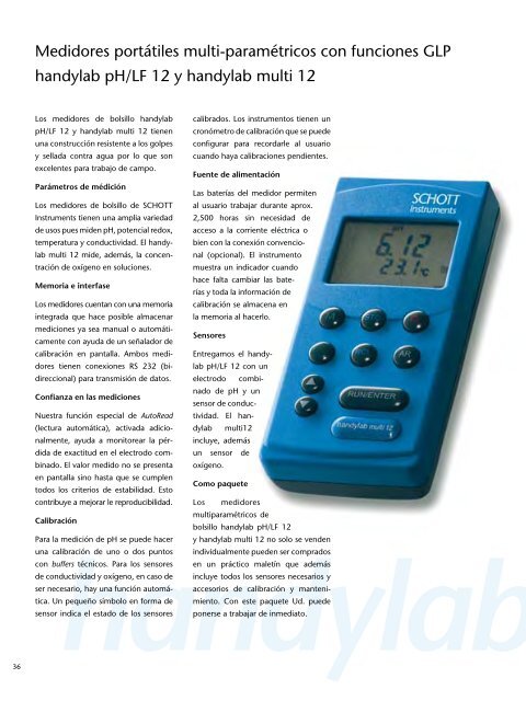 Schott Instruments SI Analytics Catalogo Productos de Laboratorio ...